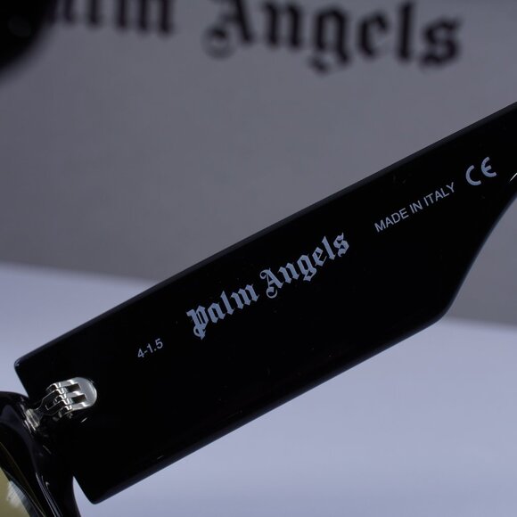 Palm Angels PERI002 PALM 1018 Rectangle Sunglasses - Black/Yellow - Picture 8 of 10